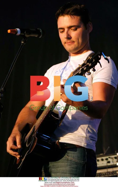 Steve McNally (ex BBMak) on stage at Wish FM concert
