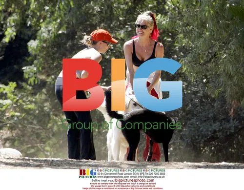 Nicollette Sheridan Jogging with Dog