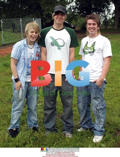 James Bourne with Chez and Louis Davis