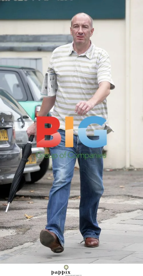 Comedian Simon Day Out in London