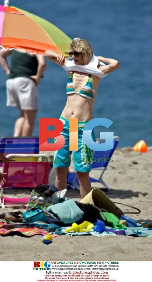 Laura Dern and son at the beach
