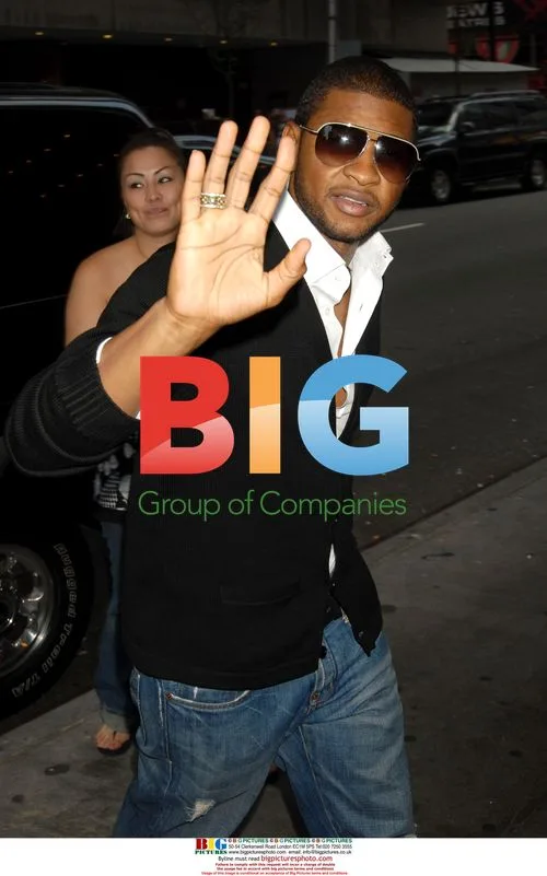 USHER arrives at MTV studios for 'TRL'