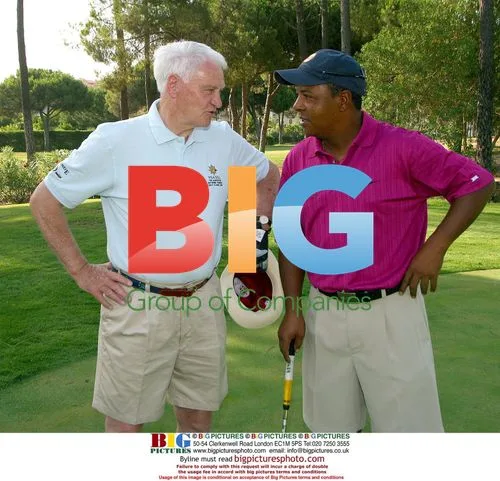 Bobby Robson playing golf in Algarve, Portugal