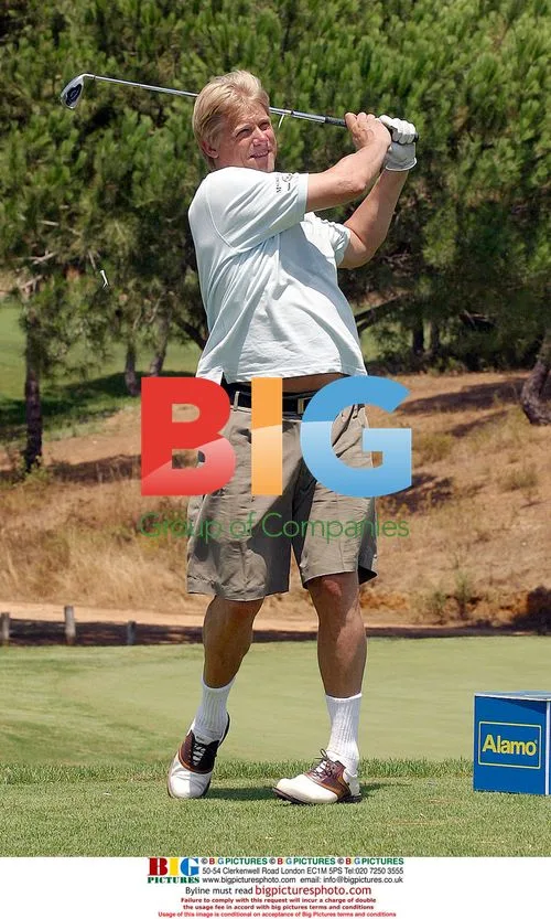 Peter Schmeichel playing golf in Algarve, Portugal