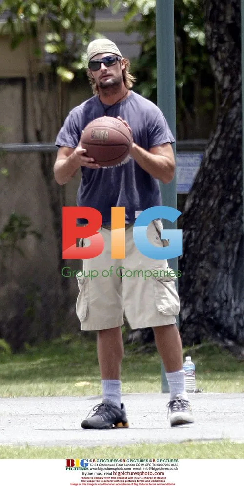 Josh Holloway plays basketball in Oahu