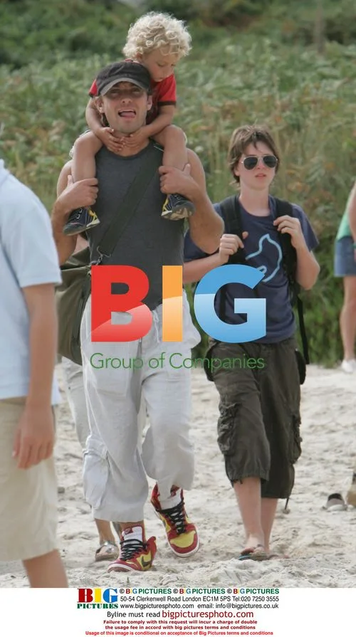 Jude Law on Holiday with Son Rudy and Ex-In-Laws