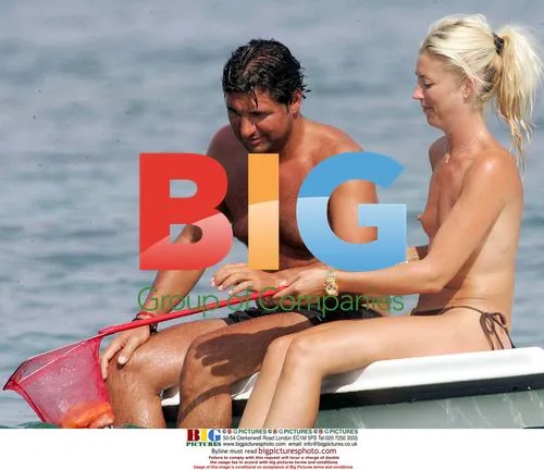 Tamara Beckwith and husband on holiday