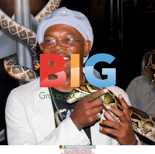 Samuel L. Jackson with Burmese Python
