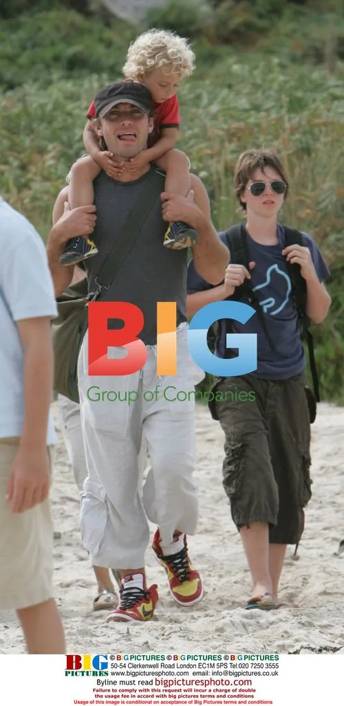 Jude Law on holiday with family