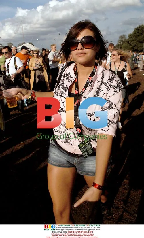 Jade Goody and friends at V Festival 2006