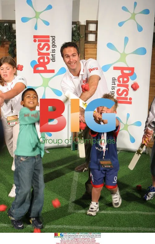 Michael Vaughan at Persil Skills Ball