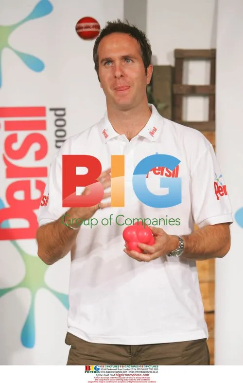 Michael Vaughan at Persil Skills Ball