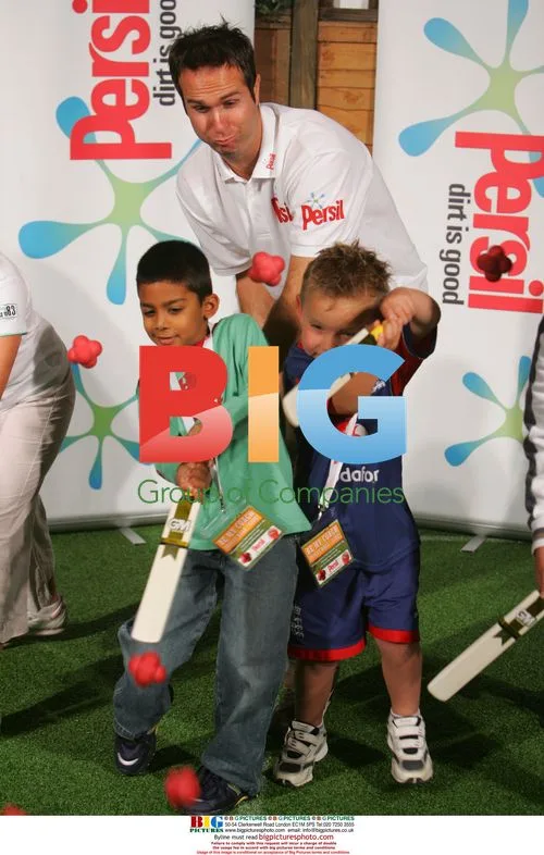 Michael Vaughan at Persil Skills Ball