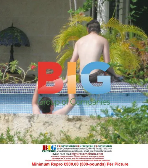 Tony Blair and Sons on Barbados Holiday