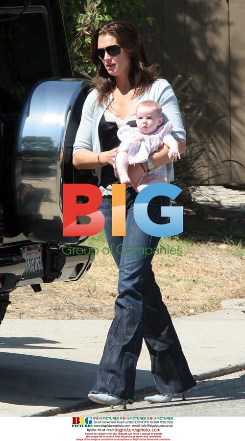 Brooke Shields with baby Grier Henchy