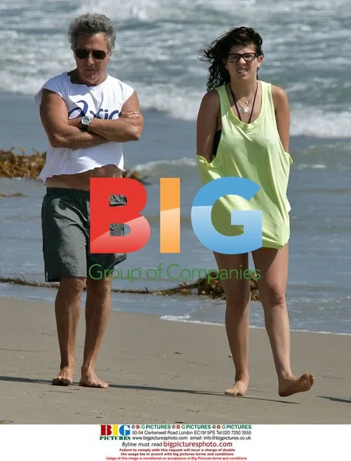 Dustin Hoffman Takes Dogs for a Beach Walk