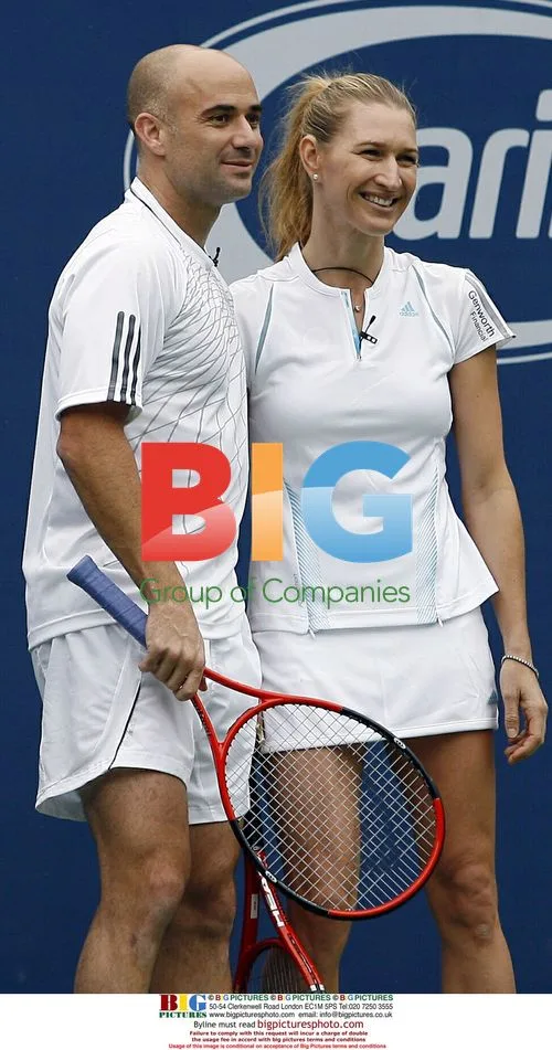 Andre Agassi and Steffi Graf at Arthur Ashe Kids Day