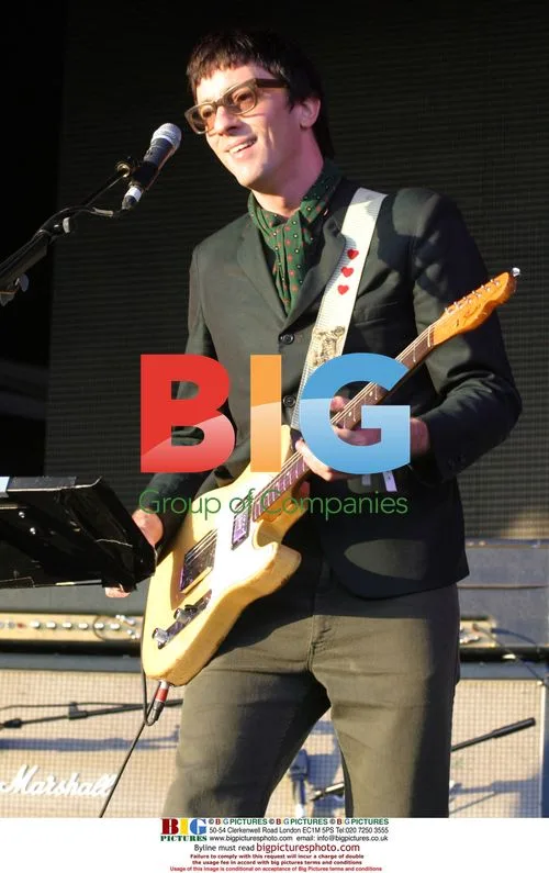 Blur guitarist Graham Coxon performing