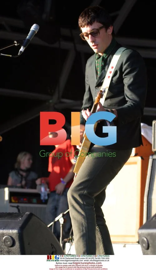 Blur guitarist Graham Coxon performing