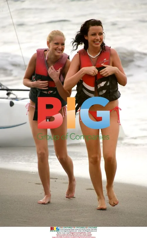 Models Sophie and Natalie go sailing in the Caribbean