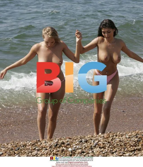 Glamour babes Hayley and Marie at the beach