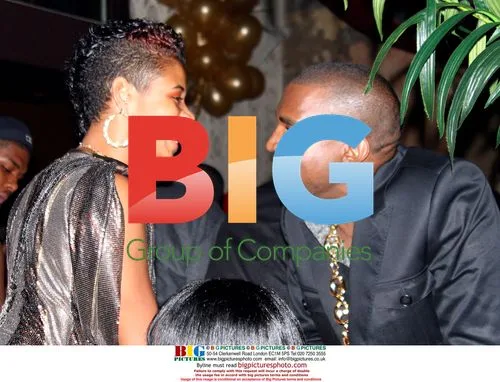 Kelis and Kayne West at Pre-VMA Party