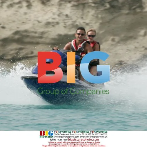 Coronation Street stars on jetski in Antigua