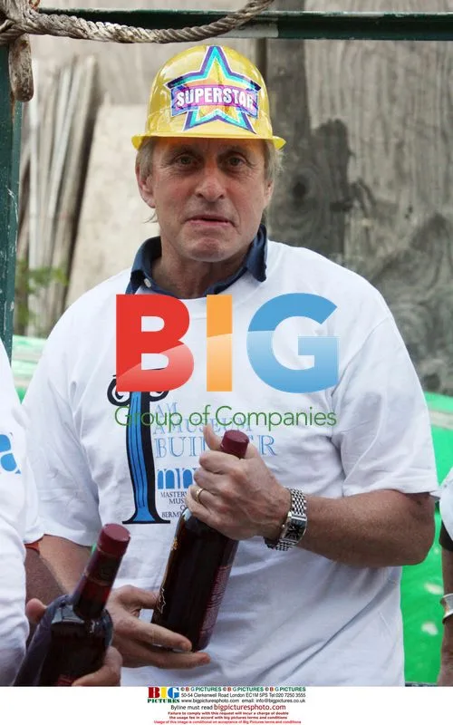 Michael Douglas at Masterworks Museum Roof Wetting Ceremony