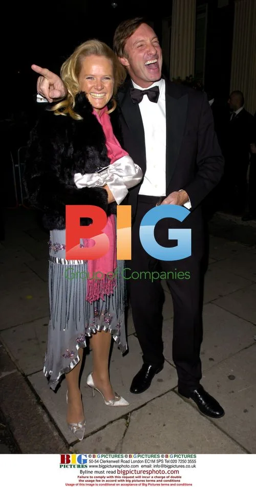 Lord Brocket and companion leaving 'The Holiday' premiere