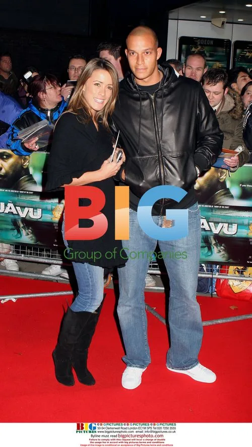 Bobby Zamora and guest at "Deja Vu" premiere
