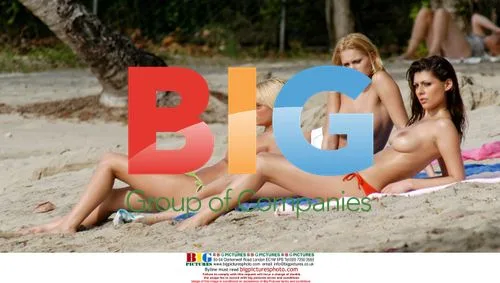Beach glamour models in Barbados