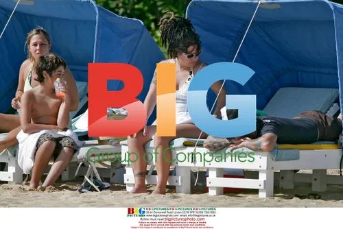 Billie Joe Armstrong and Family on Hawaii Beach
