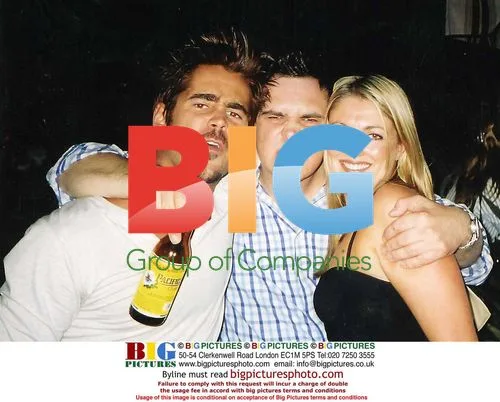 Colin Farrell drinking with friends