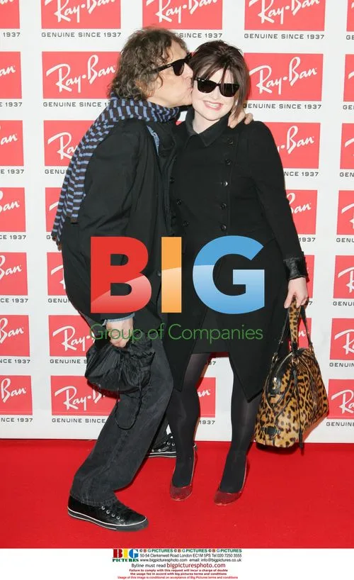 Mick Rock and Kelly Osbourne at Ray-Ban Event