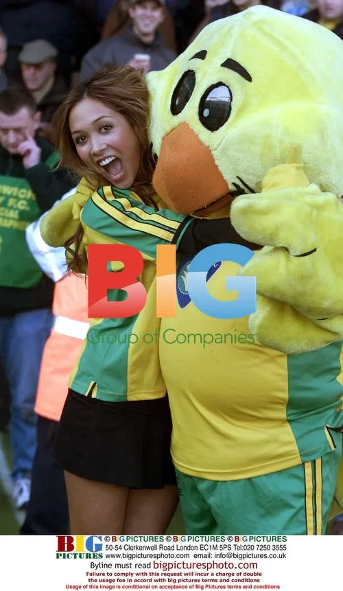 Jungle Babe Myleene Klass at Norwich City FC