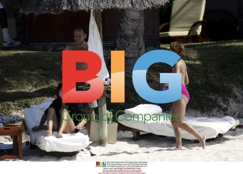 Emma de Caunes Relaxing with Family in Caribbean