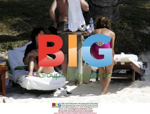 Emma de Caunes with Family in Caribbean