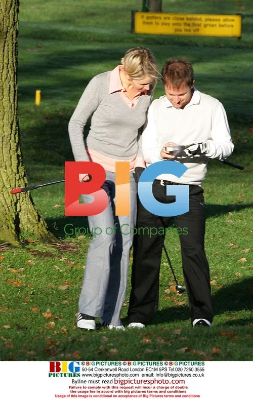 TV Personality Declan Donnelly Plays Golf with Diana Stewart