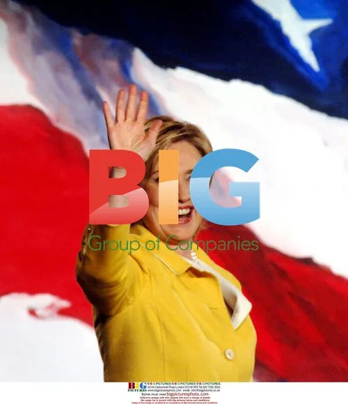 Hillary Clinton Waves to Supporters