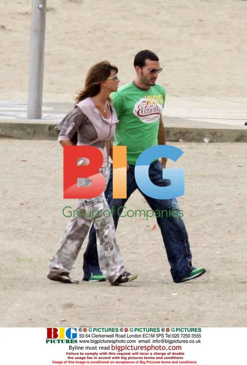 Gianluca Zambrotta and wife Valentina in Barcelona