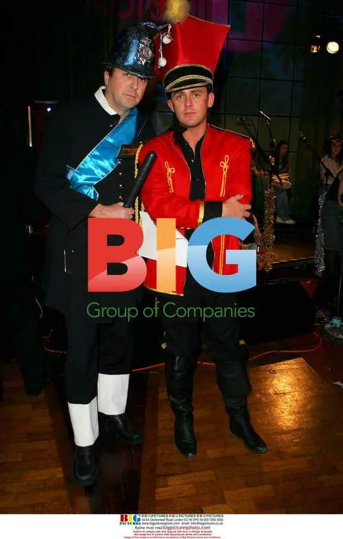 DJs Chappers and Scott Mills at Radio 1 Christmas Party