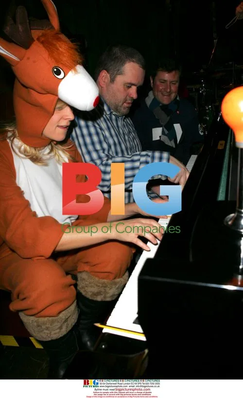 DJ Chris Moyles and Edith Bowman at BBC Radio 1 Christmas Party