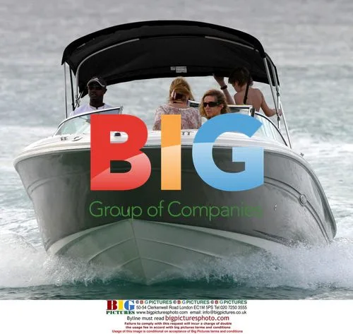 Michelle Lineker and family on Caribbean boat