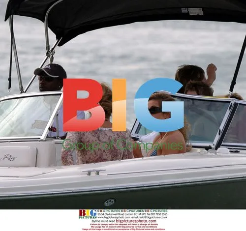 Michelle Lineker and family in the Caribbean