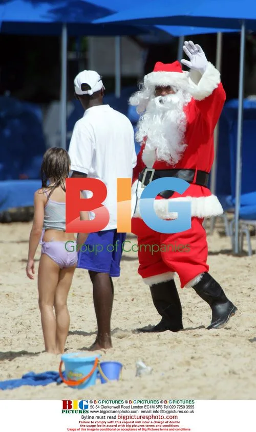 Santa and Elves Relax on Boat