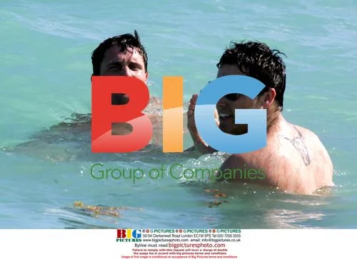 Lance Bass and Reichen Lehmkuhl swim in Miami