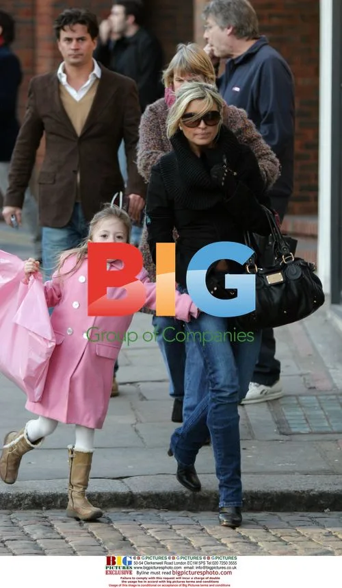 Tina Hobley and daughter out with ex Oliver Wheeler