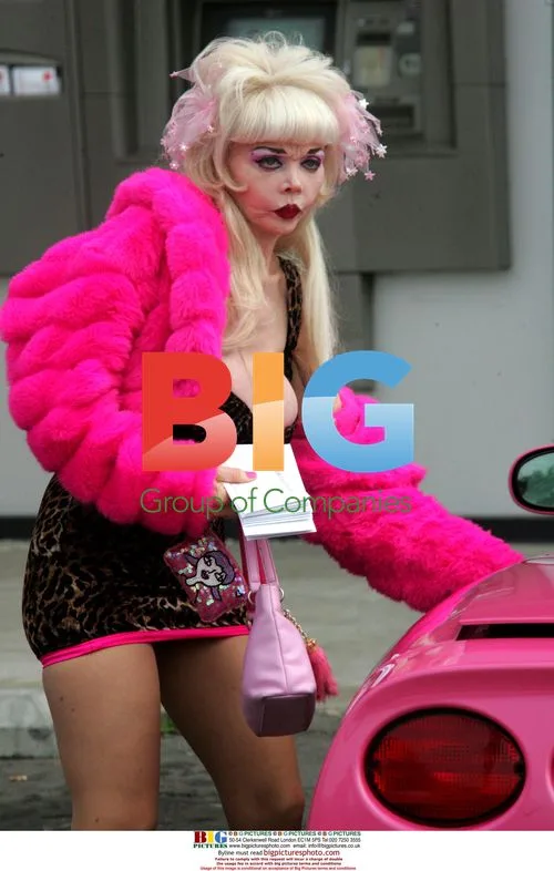 Angelyne Poses in Revealing Outfit