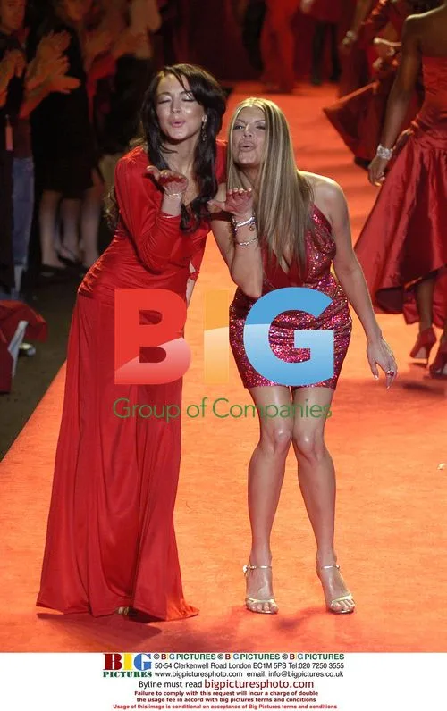 Lindsay Lohan and Fergie at Heart Truth Red Dress Show
