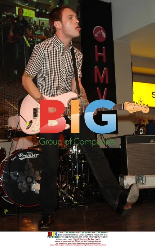 Singer Samuel Preston of The Ordinary Boys performs